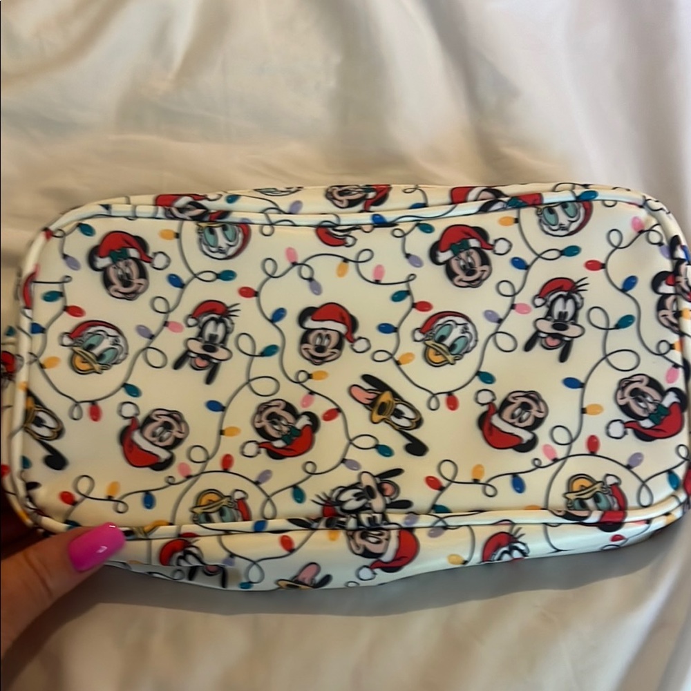 Stoney Clover Lane White and Red Cosmetic Bag
